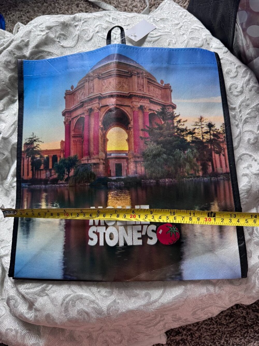 Mollie Stone’s Palace Of Fine Arts Reusable Tote Bag 14 x 15 Inch